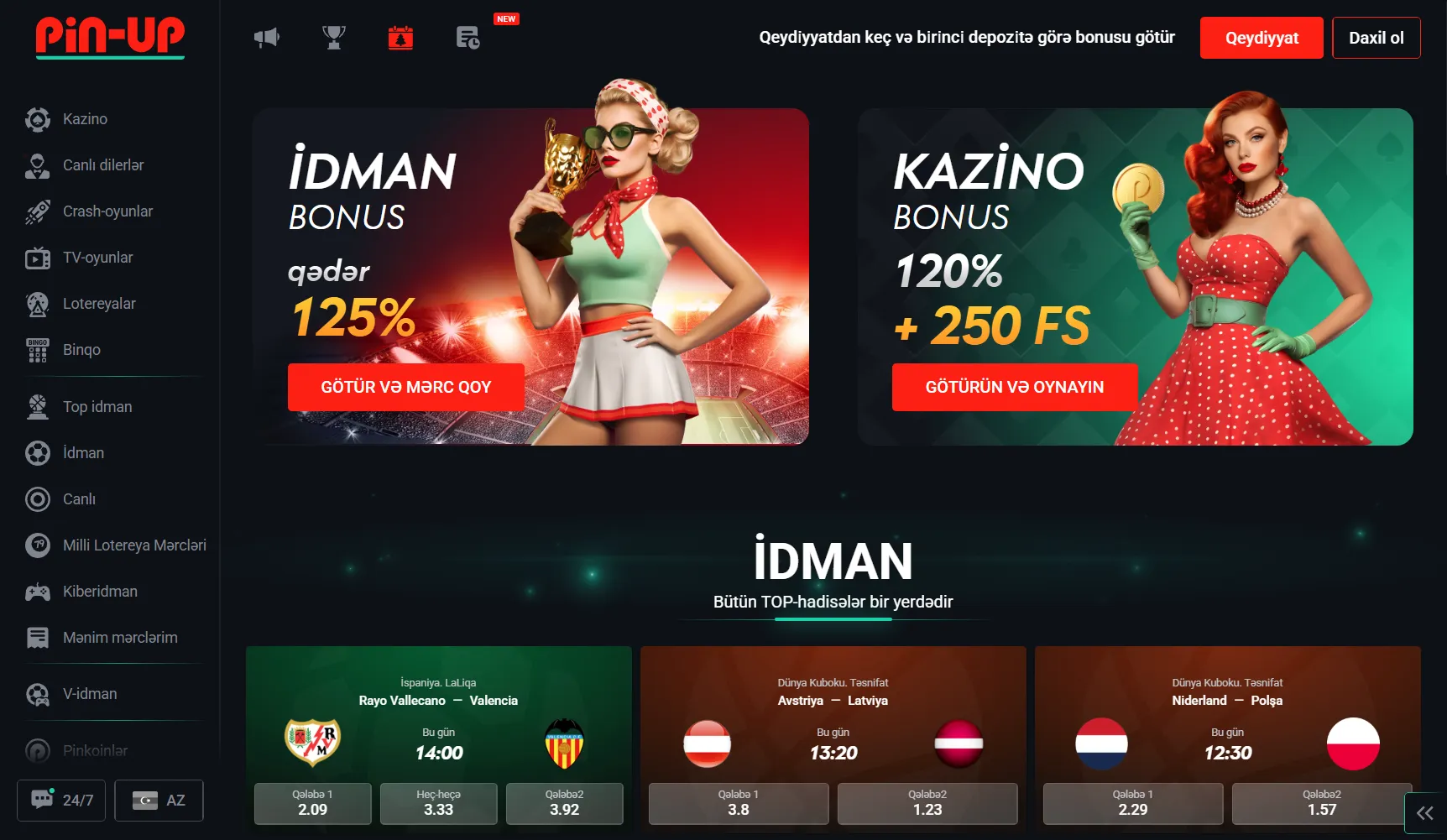 Pin-Up Casino indir — bonuslar və promosyonlar tətbiqdə